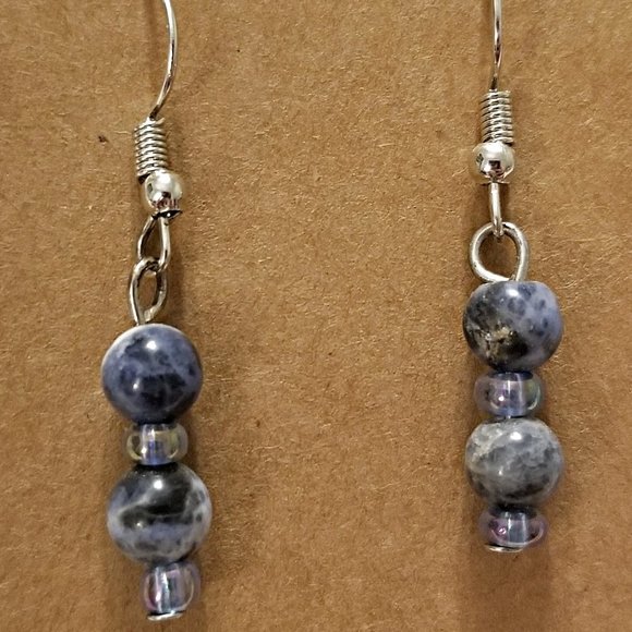 Sodalite Earrings Dangly - Picture 3 of 3